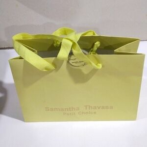 Samantha Thavasa Yellow Drawstring Empty Paper Gift Bag/Dust Bag10x7x4.75"